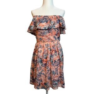 As U Wish Juniors Off Shoulder Floral Lace Dress M